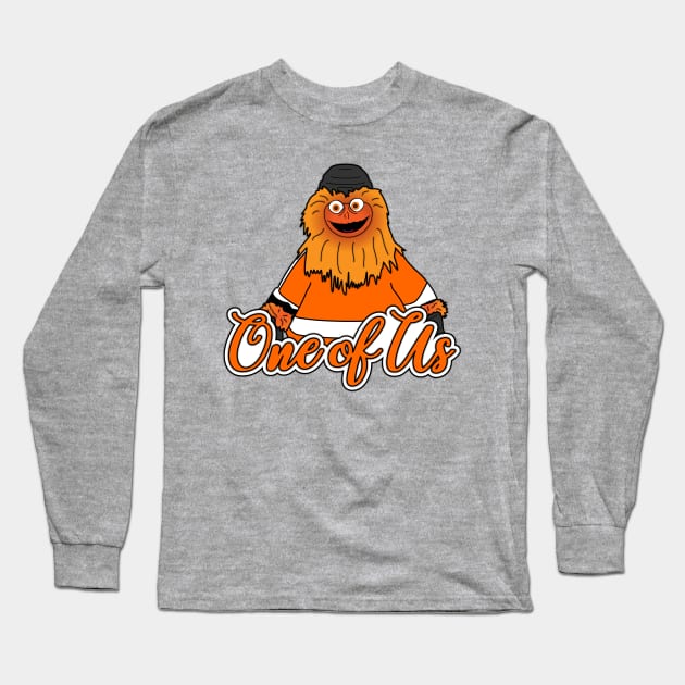 The Unauthorized Orange Hockey Mascot Fan Shirt Long Sleeve T-Shirt by WastedRobotRecords